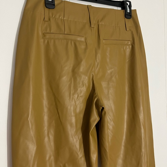 A New Day Brown Pleather Trousers Pants Faux Leather New Tags Size 6 - Picture 16 of 16